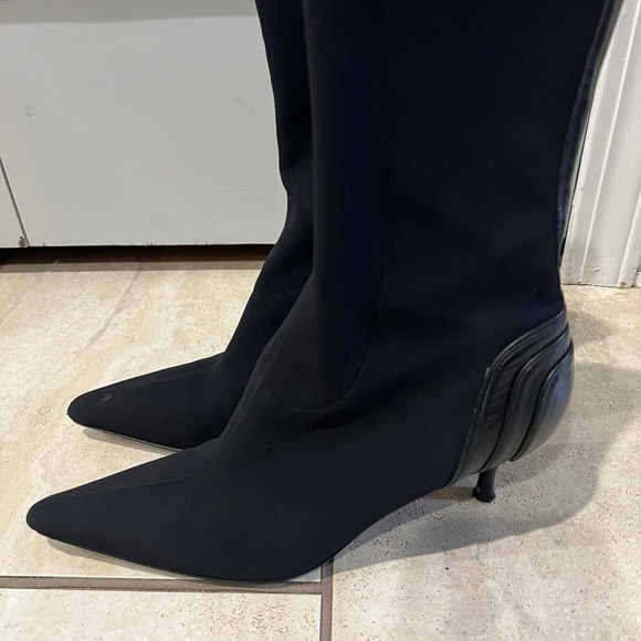 Donald J. Pliner black nylon mid calf boots - Picture 5 of 8